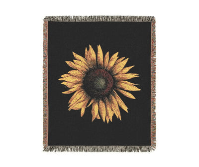 Blanket Sunflower Woven Blanket - Secret Design, LLC Printify