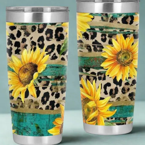 Tumbler Sunflower Animal Print Printful