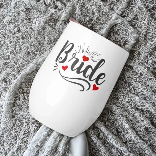 Wine tumbler Bride Printful