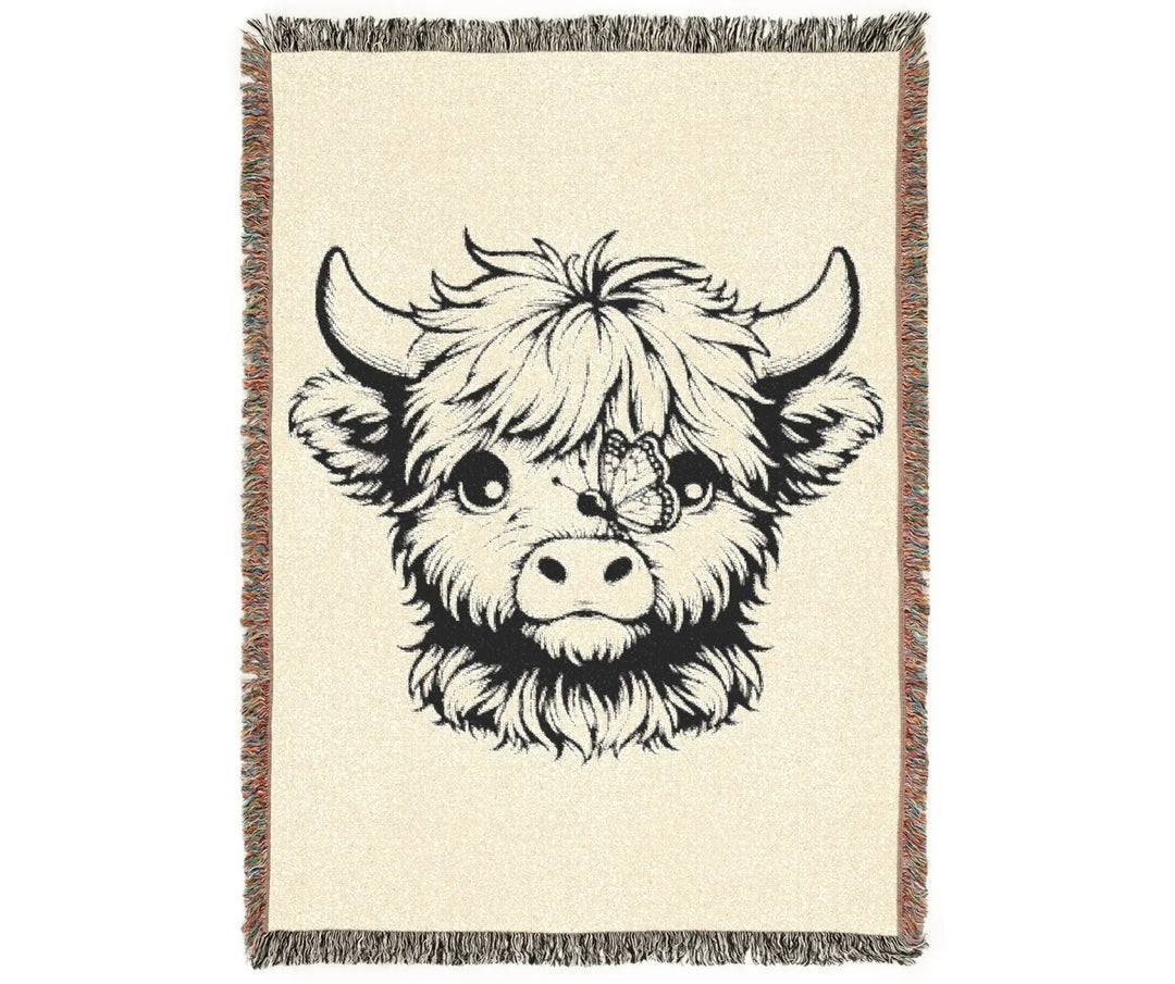 Blanket Highland Cow Woven Blanket - Secret Design, LLC Printify