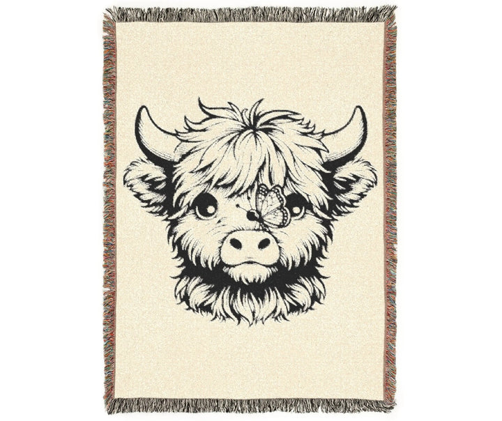 Blanket Highland Cow Woven Blanket - Secret Design, LLC Printify