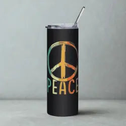 Tumbler Peace Sign Printful
