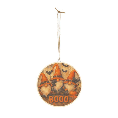 Wood Signs - Halloween Gnomes Circular Wooden Sign - Secret Design, LLC 