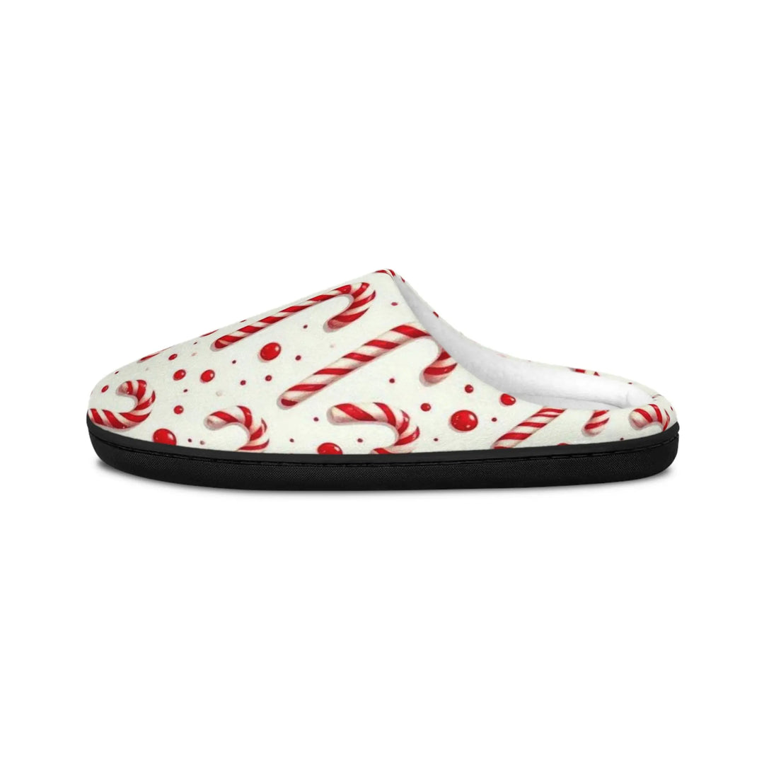 Candy Cane Women’s Slippers | Cozy Holiday Footwear – Secret Design, LLC - Secret Design, LLC