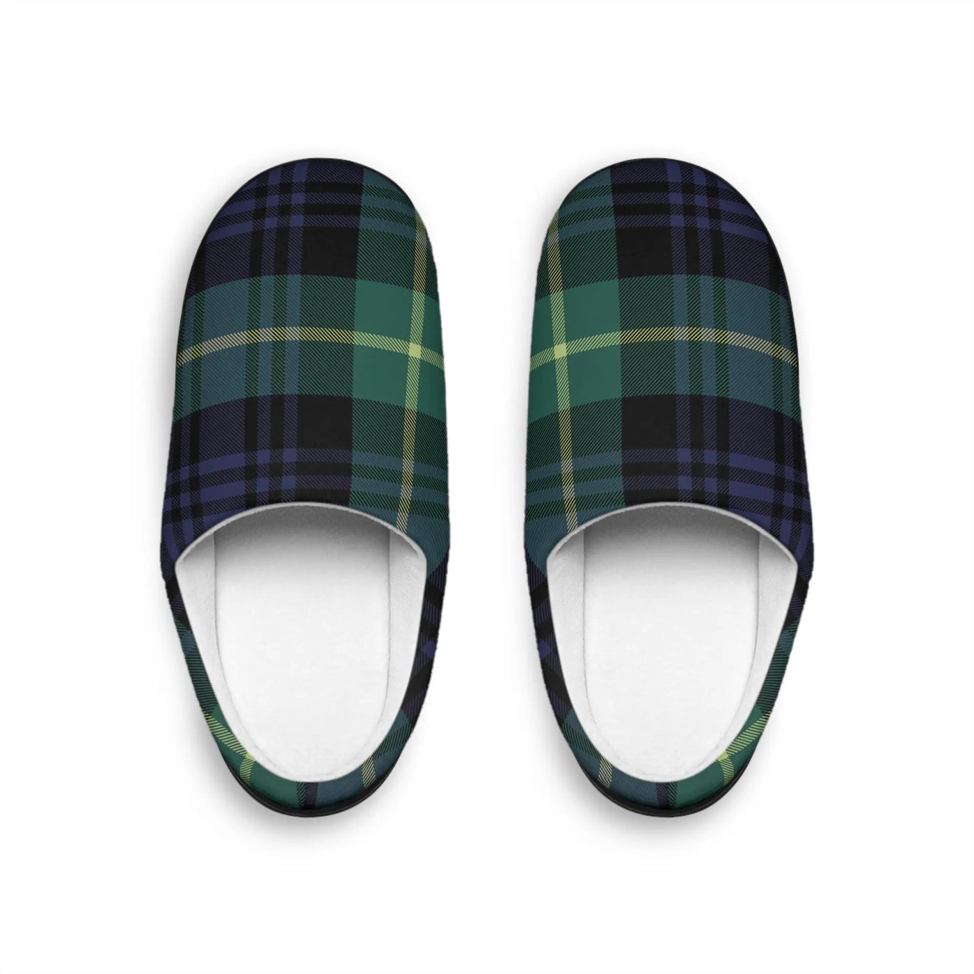 Slippers Plaid Men's Indoor Slippers Printify