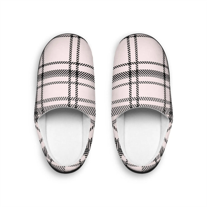 Slippers Plaid Women's Indoor Slippers Printify