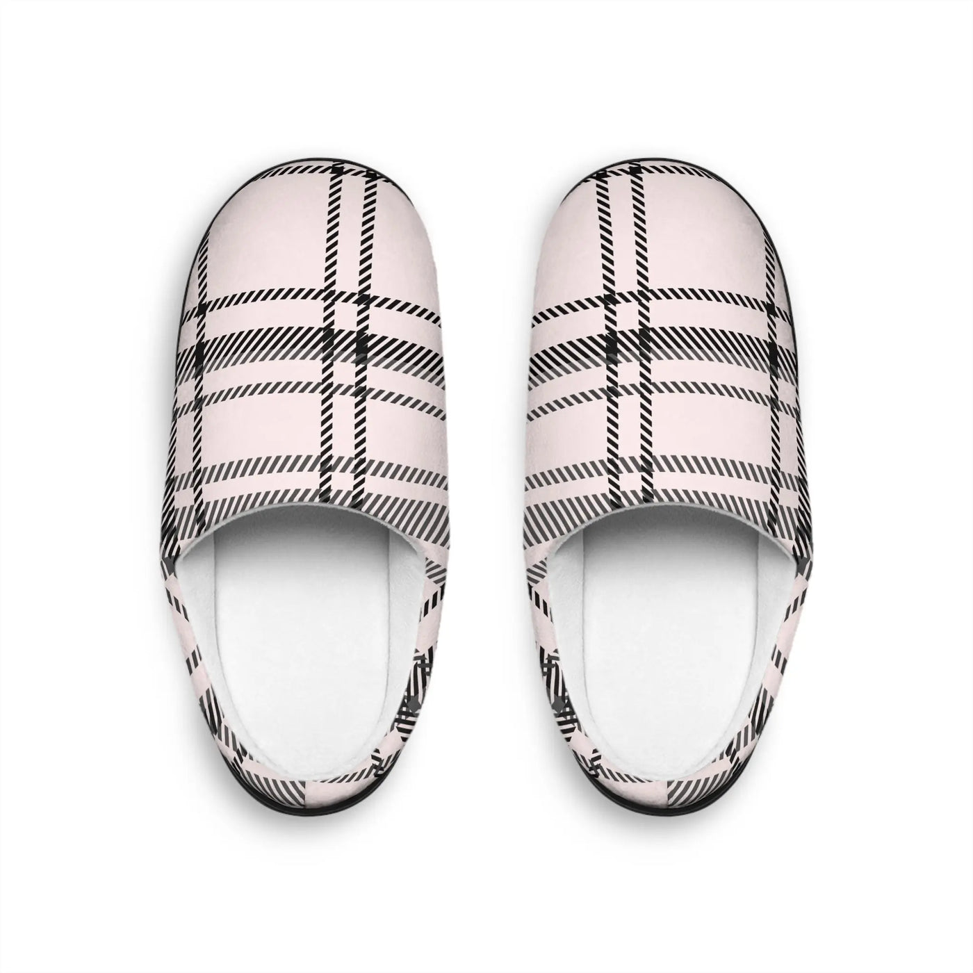 Slippers Plaid Women's Indoor Slippers Printify