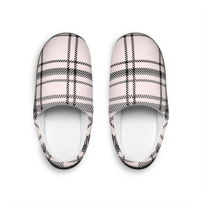 Slippers Plaid Women's Indoor Slippers Printify