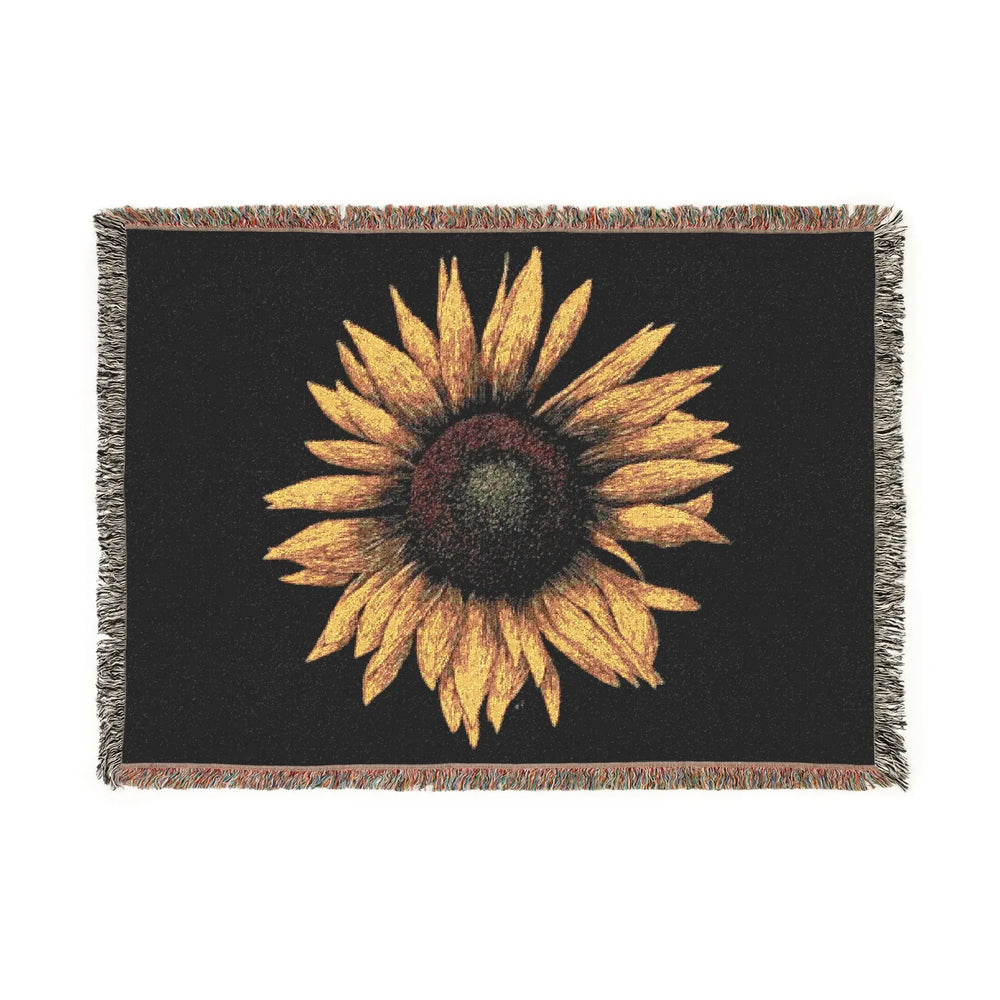 Blanket Sunflower Woven Blanket - Secret Design, LLC Printify