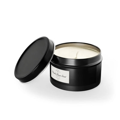 Soy Candle Vanilla Bean Scented Elegant Tin - Secret Design, LLC Printify