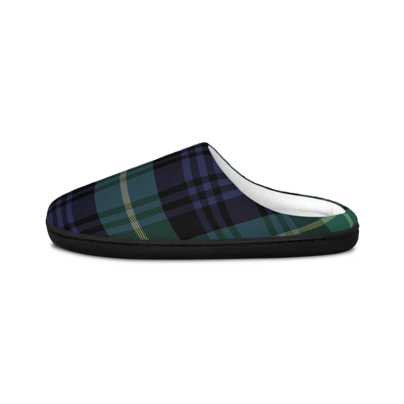Slippers Plaid Men's Indoor Slippers Printify