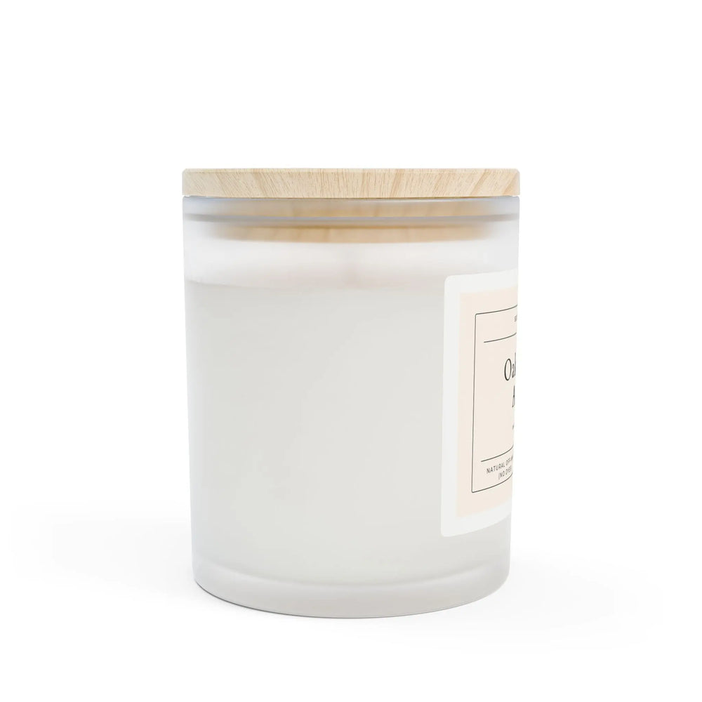 Soy Candle Oakmoss & Amber Frosted Glass - Secret Design, LLC Printify