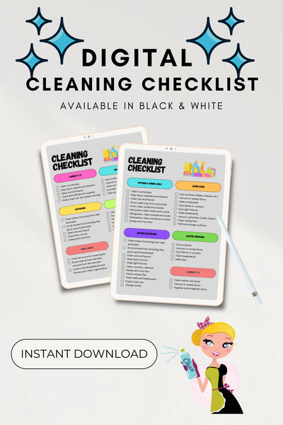 Digital/Printable Cleaning Checklist Secret Design, LLC