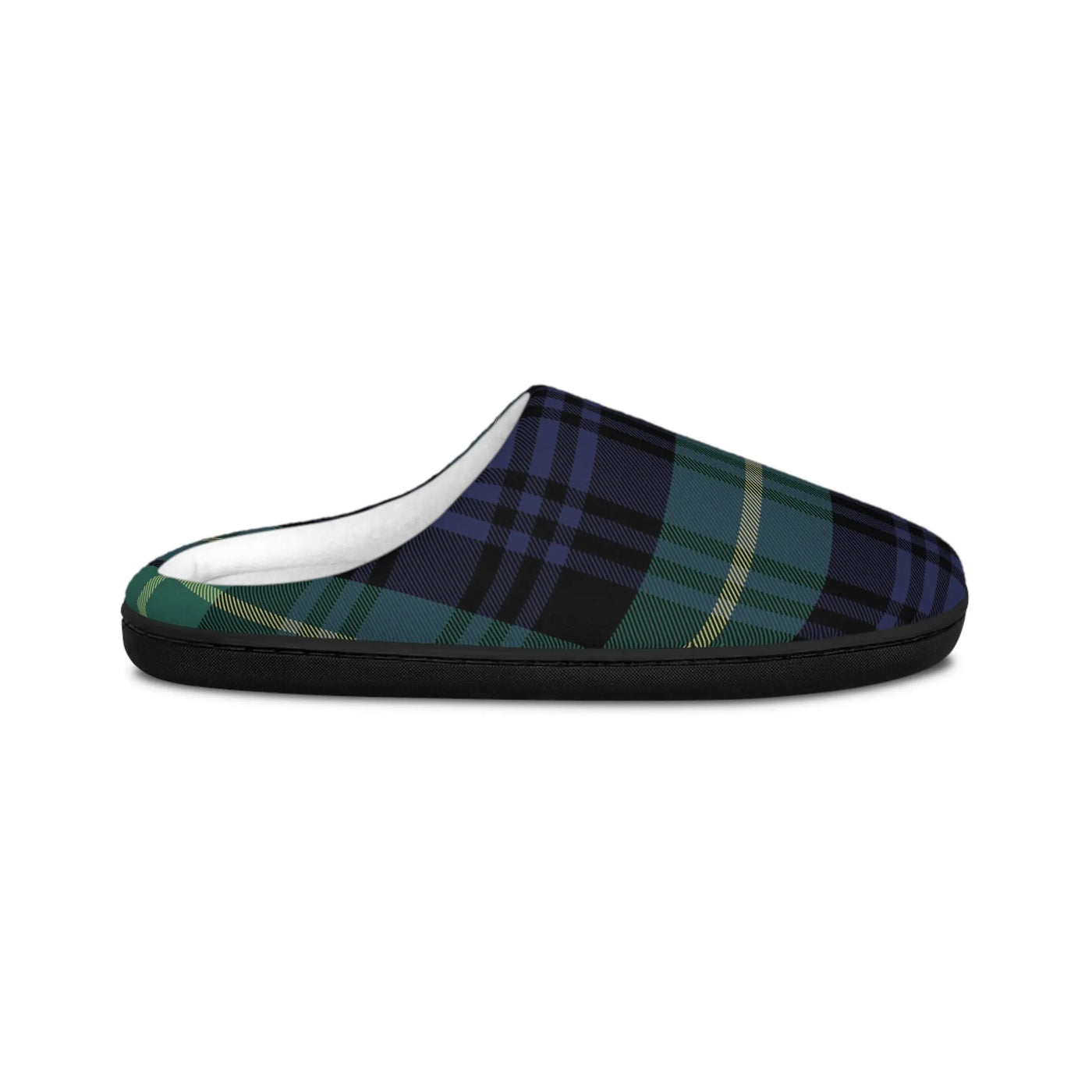 Slippers Plaid Men's Indoor Slippers Printify