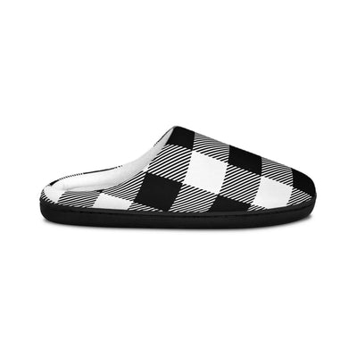 Slippers Blake and White Plaid Men's Slippers Printify