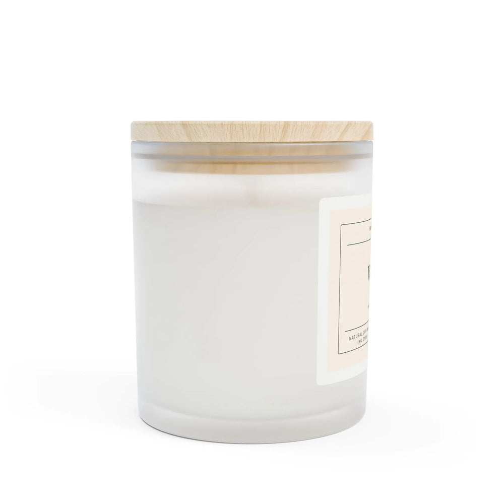 Soy Candle Vanilla Frosted Glass - Secret Design, LLC Printify