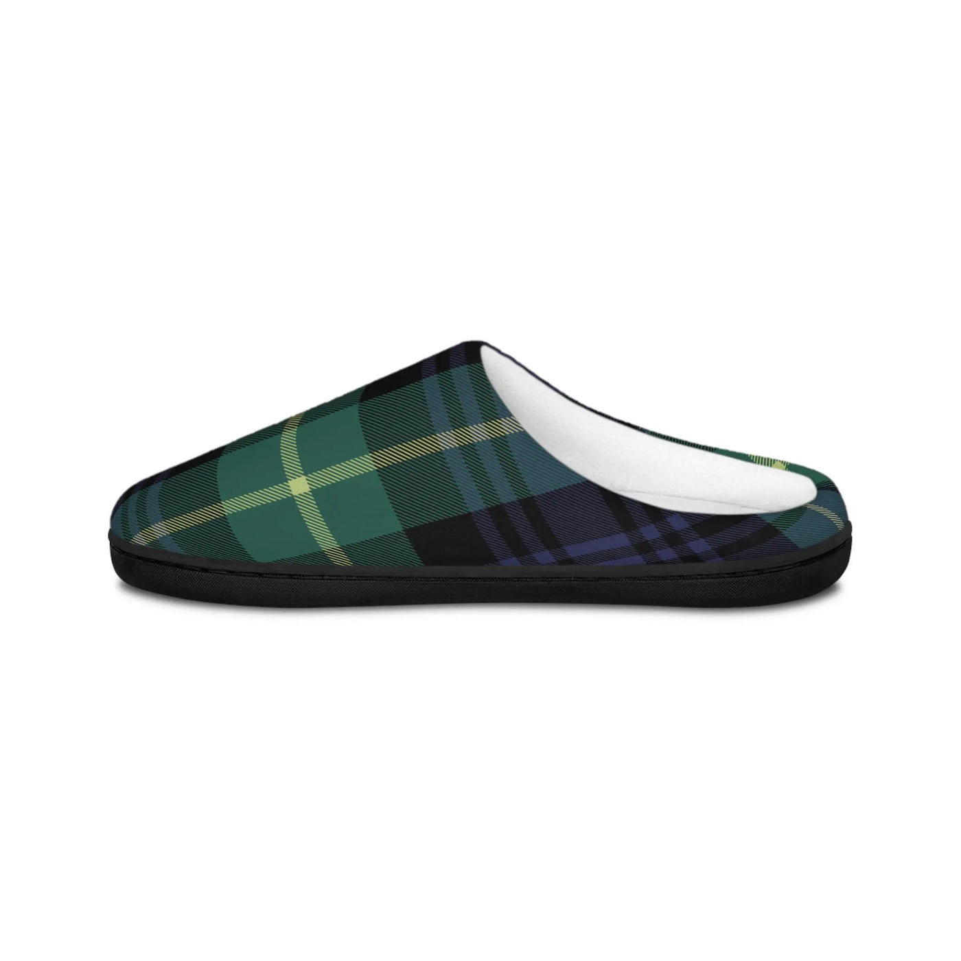 Slippers Plaid Men's Indoor Slippers Printify