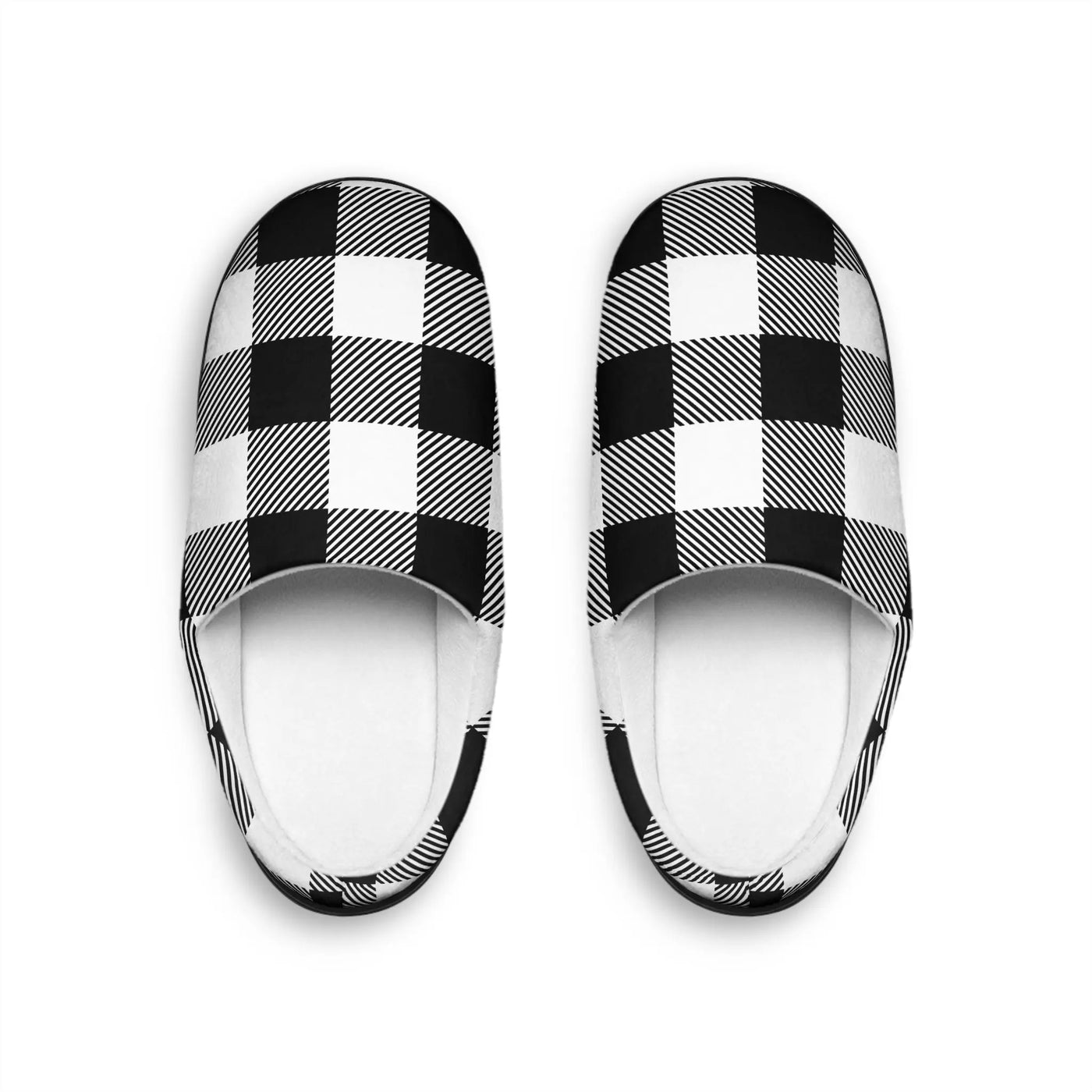 Slippers Blake and White Plaid Men's Slippers Printify