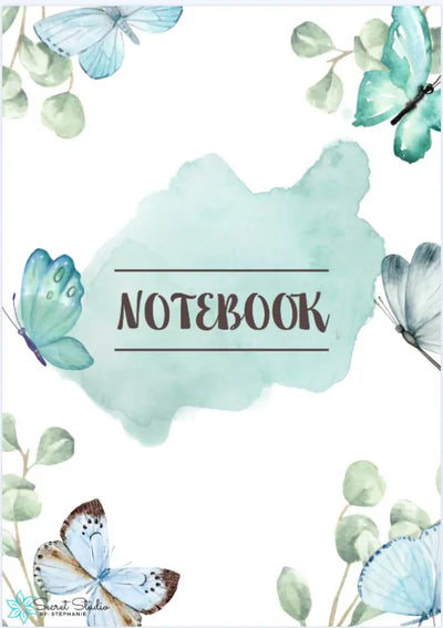 Digital Notebook Pastel Butterflies Printful