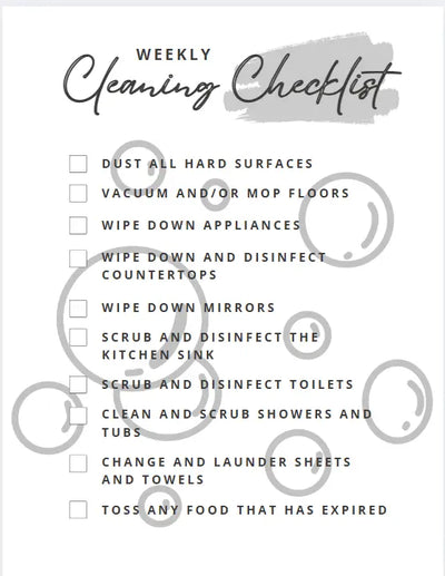Digital/Printable Cleaning List Secret Design, LLC
