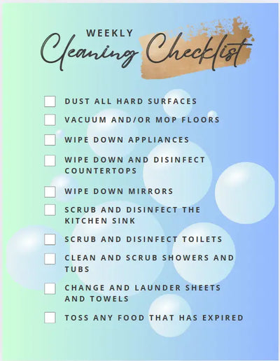 Digital/Printable Cleaning List Secret Design, LLC