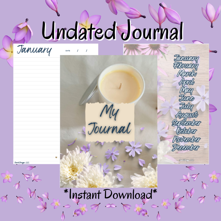 Flowers Journal | Floral Mindfulness & Self Care Journal - Secret Design, LLC