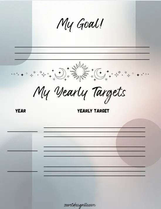 Undated Digital Goal Planner – Instant Download Secret Design, LLC