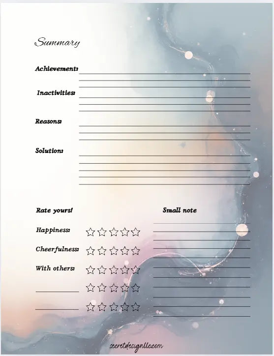 Undated Digital Goal Planner – Instant Download Secret Design, LLC