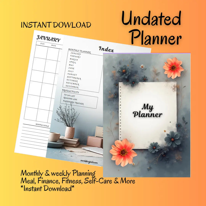 Undated Digital Life Planner – Instant Download Secret Design, LLC