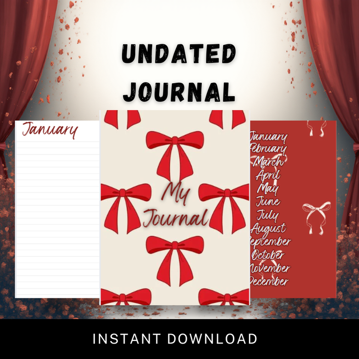 Red Bow Journal | Self Care & Mindfulness Journal - Secret Design, LLC