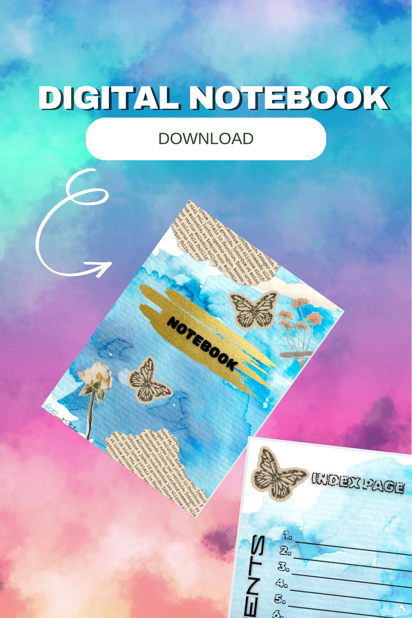 Digitial Notebook Blue Printful