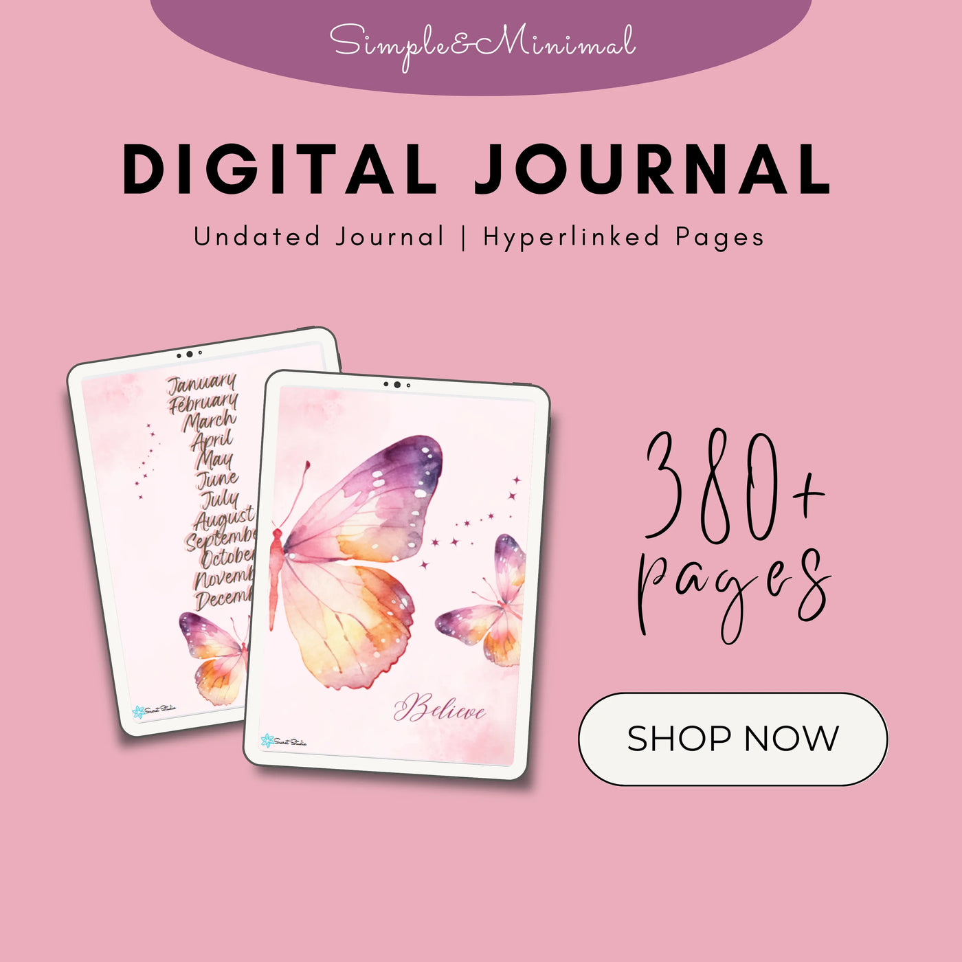 Digital Daily Journal Butterfly Printful