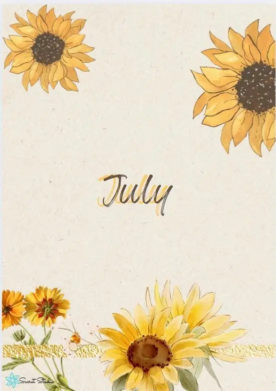 Digital Daily Journal Sunflower Printful