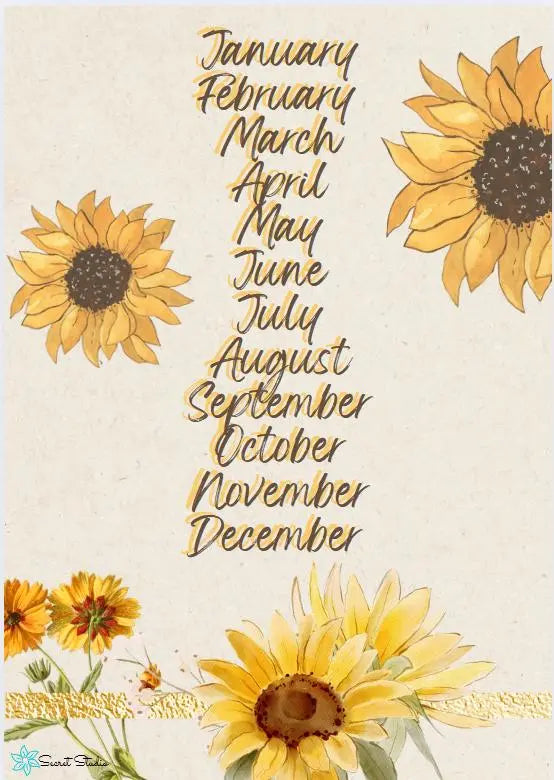 Digital Daily Journal Sunflower Printful