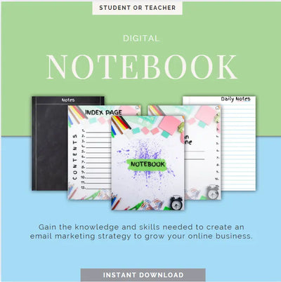 Digital Notebook School Printful