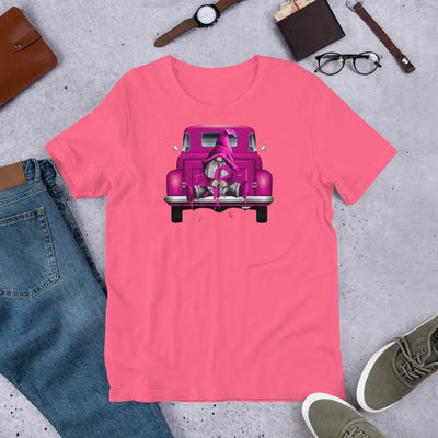 Unisex t-shirt Gnome Pink Ribbon - Secret Design, LLC