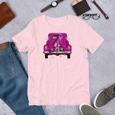 Unisex t-shirt Gnome Pink Ribbon - Secret Design, LLC