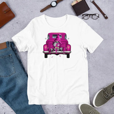 Unisex t-shirt Gnome Pink Ribbon - Secret Design, LLC