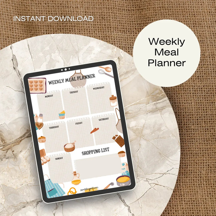 Weekly Meal Planner – Digital & Printable with Shopping List Secret Design, LLC